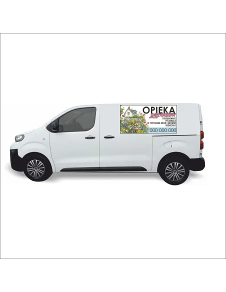Naklejka Reklama Samochód 0 5 m2 Opieka Ogrodów na Samochód
