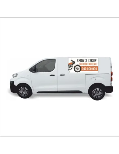 Naklejka na Samochód Reklama 0 5 m2 Serwis Skup dla Firm