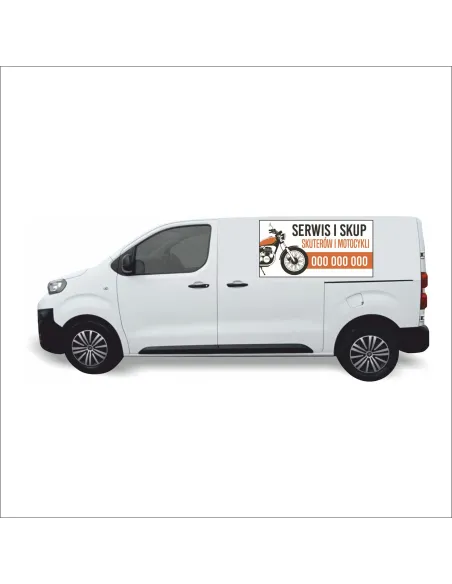 Naklejka na Samochód Reklama 0 5 m2 Serwis Skup dla Firm