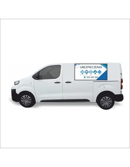 Reklama Naklejka na Samochód 0.5 m2 Ubezpieczenia dla Firm