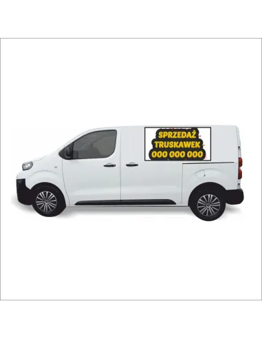 Reklama Naklejka na Samochód 0.5 m2 Sprzedaż Truskawek