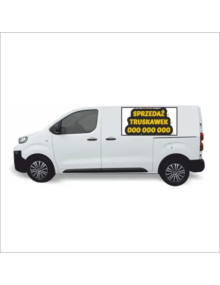 Reklama Naklejka na Samochód 0.5 m2 Sprzedaż Truskawek