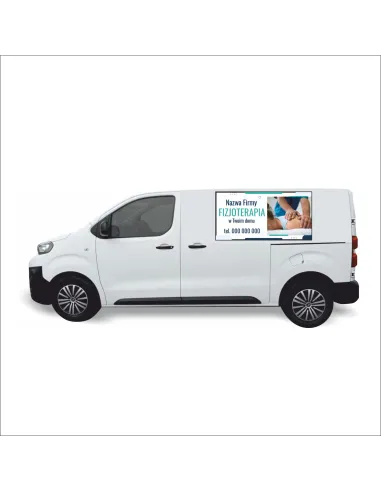 Reklama Naklejka na Samochód 0.5 m2 Fizjoterapia dla Firm