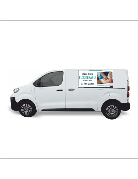 Reklama Naklejka na Samochód 0.5 m2 Fizjoterapia dla Firm