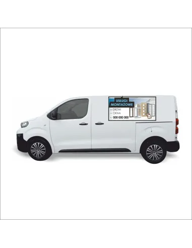 Reklama Naklejka na Samochód 0.5 m2 Usługi Montażowe