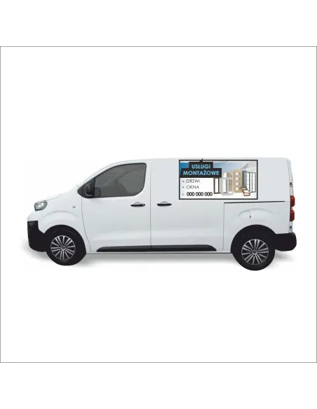 Reklama Naklejka na Samochód 0.5 m2 Usługi Montażowe