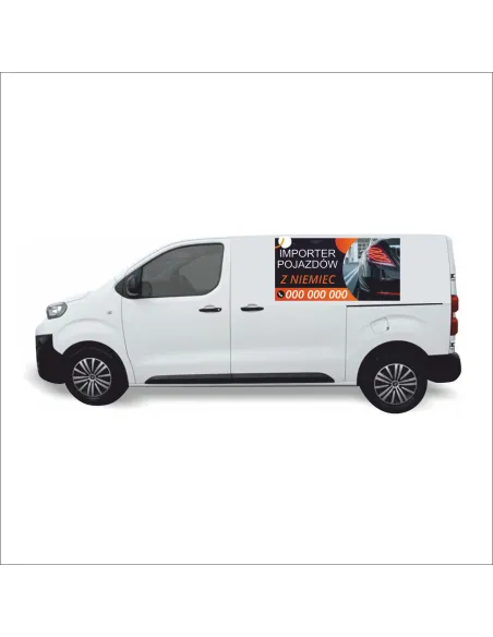 Reklama Naklejka na Samochód 0.5 m2 Importer Pojazdów