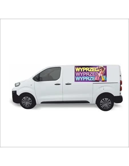 Reklama Naklejka na Samochód 0.5 m2 Wyprzedaż dla Firm