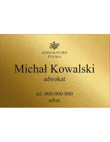 Tabliczka Personalizowany z Grawerem Kancelaria Adwokacka