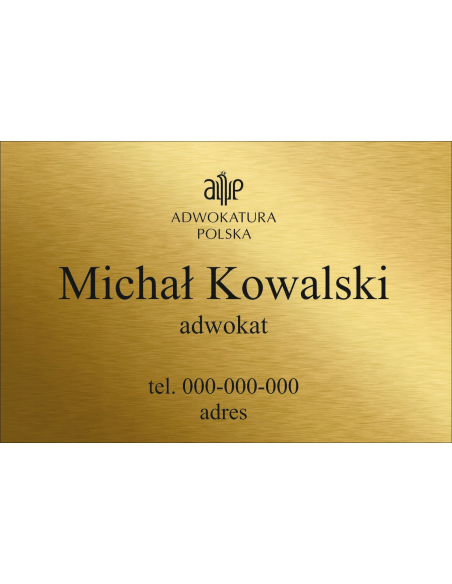 Tabliczka Personalizowany z Grawerem Kancelaria Adwokacka