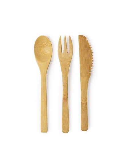 Bambusowe Sztućce Reklamowa z 500 szt – Nadrukiem UV logo