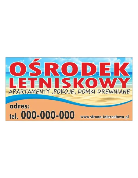 Baner Reklamowy Gotowe Wzory Banerów Ośrodek Letniskowy