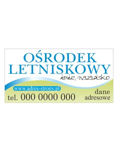 Baner – Ośrodek Letniskowy Reklamowy Gotowe Wzory Banerów
