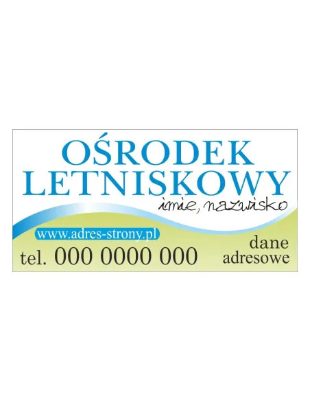 Baner – Ośrodek Letniskowy Reklamowy Gotowe Wzory Banerów