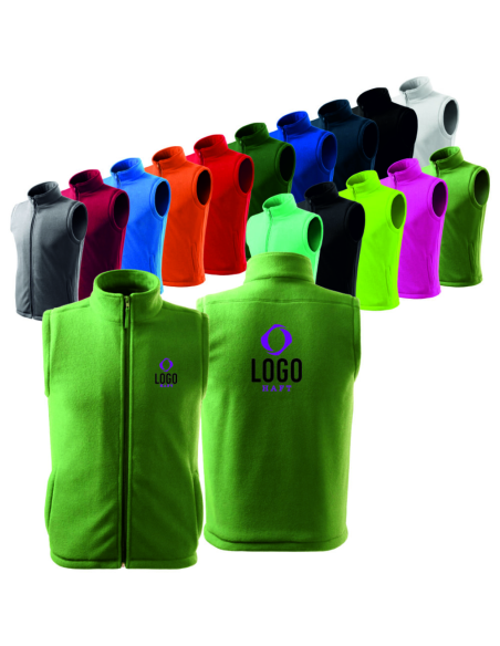 Kamizelka Polarowa z Nadrukiem Haftem logo 10 sztuk