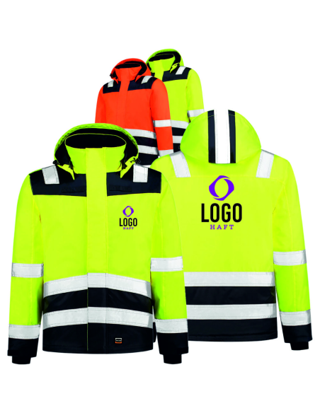 Kurtka Ostrzegawcza z Własnym Haftem Nadrukiem logo