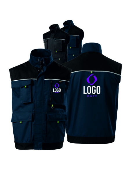 Kamizelka Robocza z Własnym Haftem Nadrukiem logo Reklamowy