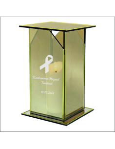 Ekskluzywny Lustrzany Szklany Znicz z Projektem z Nadrukiem