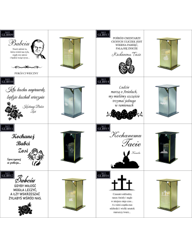 Ekskluzywny Lustrzany Szklany Znicz z Projektem z Nadrukiem