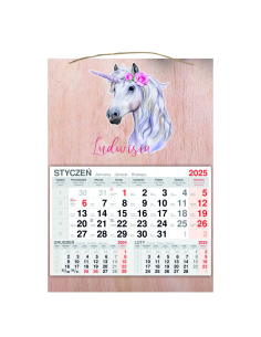 Kalendarz Wiszący 2025 Jednodzielny Drewniany Prezent Dzień