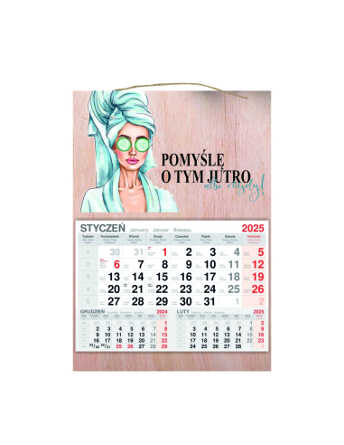 Kalendarz Wiszący 2025 Jednodzielny – Prezent na Dzień