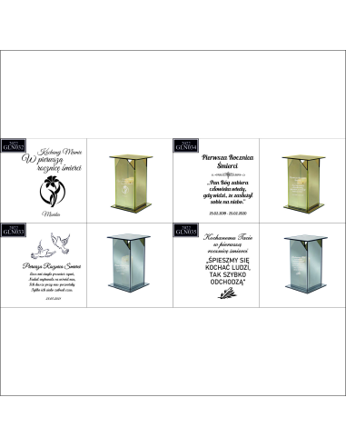 Ekskluzywny Lustrzany Szklany Znicz z Projektem z Nadrukiem