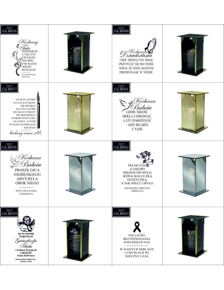 Ekskluzywny Lustrzany Szklany Znicz z Projektem z Nadrukiem