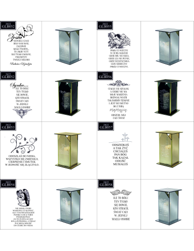 Ekskluzywny Lustrzany Szklany Znicz z Projektem z Nadrukiem