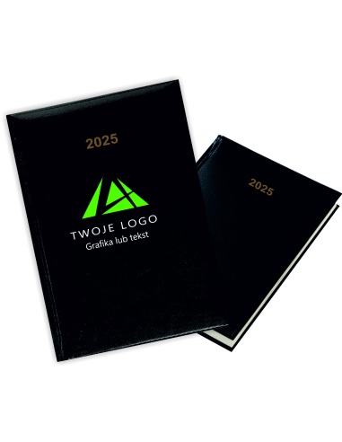 Kalendarz A5 2025 Tygodniowy Terminarz Firmowy logo Nazwa