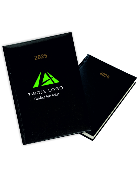 Kalendarz A5 2025 Tygodniowy Terminarz Firmowy logo Nazwa