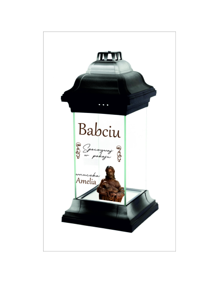 Personalizowany Znicz Kapliczka z Nadrukiem dla Babci