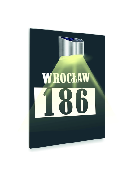 Antracyt Tabliczka Podświetlana Adresowa Numer Domu