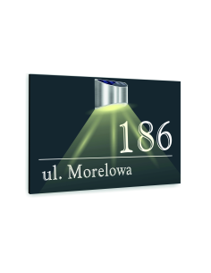 Tabliczka Antracyt Adresowa Podświetlana Lampka Numer