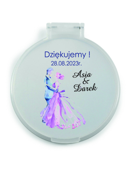 Lusterko z Imionami Podziękowania Gości Ślub Nadrukiem