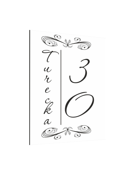 Tabliczka 40x30 Tablica Adresowa Nierdzewna Dibond