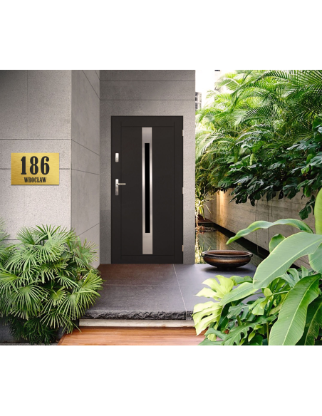 Tabliczka 40x30 Tablica Adresowa Nierdzewna Dibond