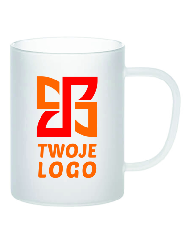 Szklanka 450 ml Szroniona z Nadrukiem z logo Reklamowy