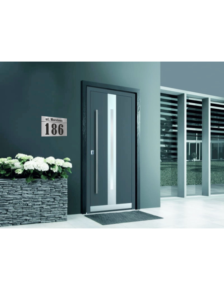 Tabliczka 40x30 Tablica Adresowa Nierdzewna Dibond