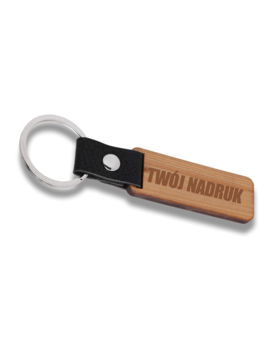 Brelok Bambusowy Reklamowy Gadżet Twoje Personalizowany