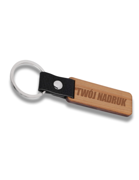 Brelok Bambusowy Reklamowy Gadżet Twoje Personalizowany