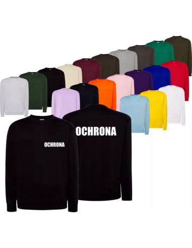 Ochrona Bluza Ochroniarza z – Haftem Męska Kaptura Czarna