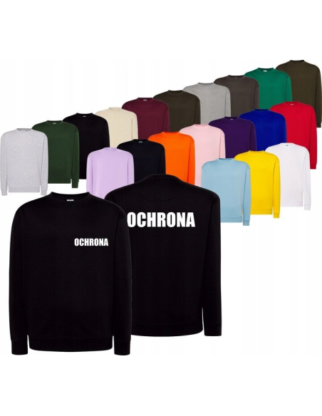 Ochrona Bluza Ochroniarza z – Haftem Męska Kaptura Czarna