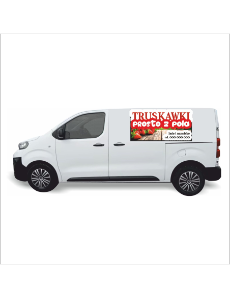 Naklejka na Samochód Reklama 0 5 m2 Truskawki dla Firm