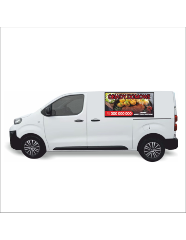 Naklejka na Samochód Reklama 0 5 m2 Obiady Domowe dla Firm