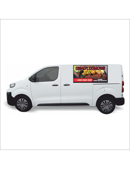 Naklejka na Samochód Reklama 0 5 m2 Obiady Domowe dla Firm