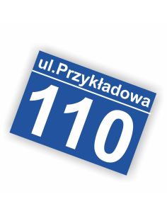Numer Domu Tablica z Adresem i Ulicą Cyfra na Dom 50x40 cm