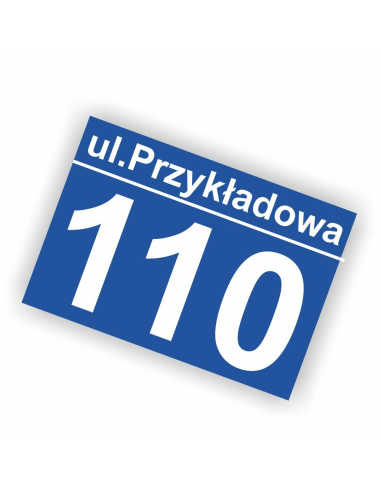 Numer Domu Tablica z Adresem i Ulicą Cyfra na Dom 50x40 cm