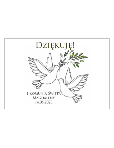 Magnesy na Lodówkę – Dziękuję Komunia Święta Magdaleny