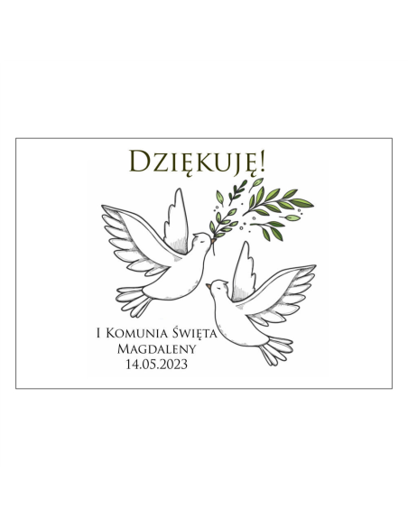 Magnesy na Lodówkę – Dziękuję Komunia Święta Magdaleny