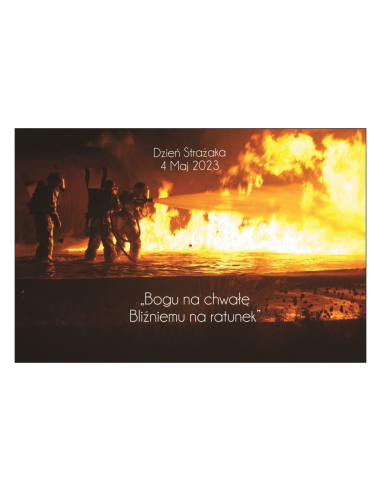 Magnesy na Lodówkę Dzień Strażaka 4 Maj 2023 Bogu Chwałę